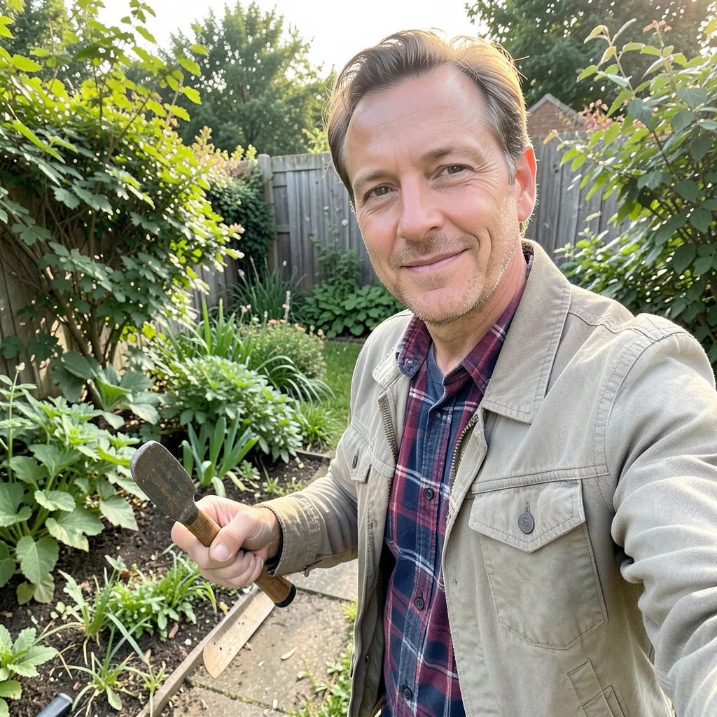 Portret van Hendrik van Dijk, bruggenbouwer en tuinarchitectuur expert voor modulaire tuinbruggen.